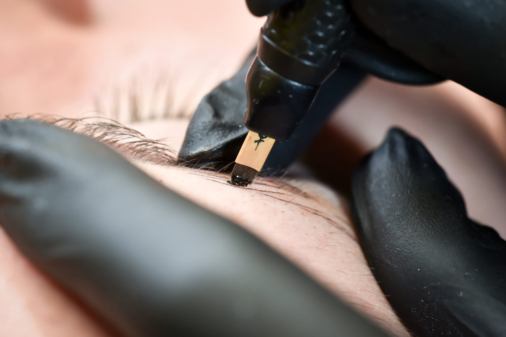 Microblading session